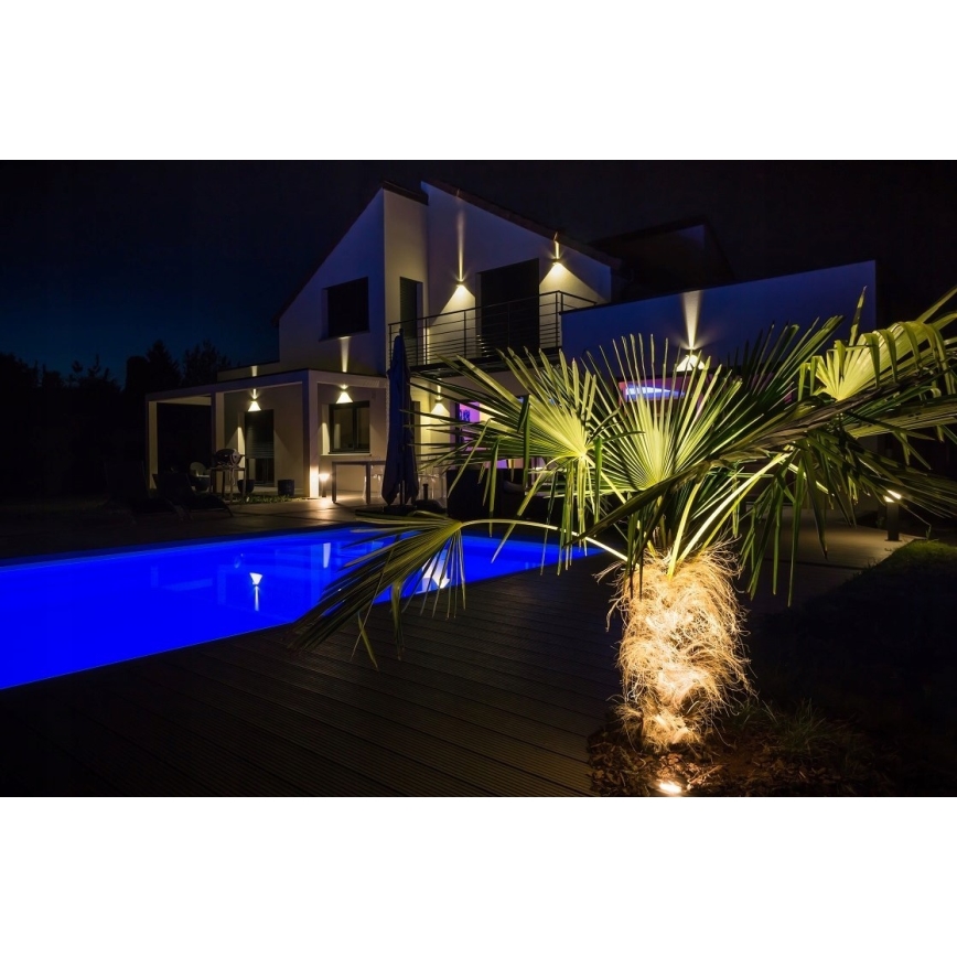 LED Επιτοίχιο φωτιστικό εξωτερικού χώρου 2xLED/3W/230V IP54 μαύρο