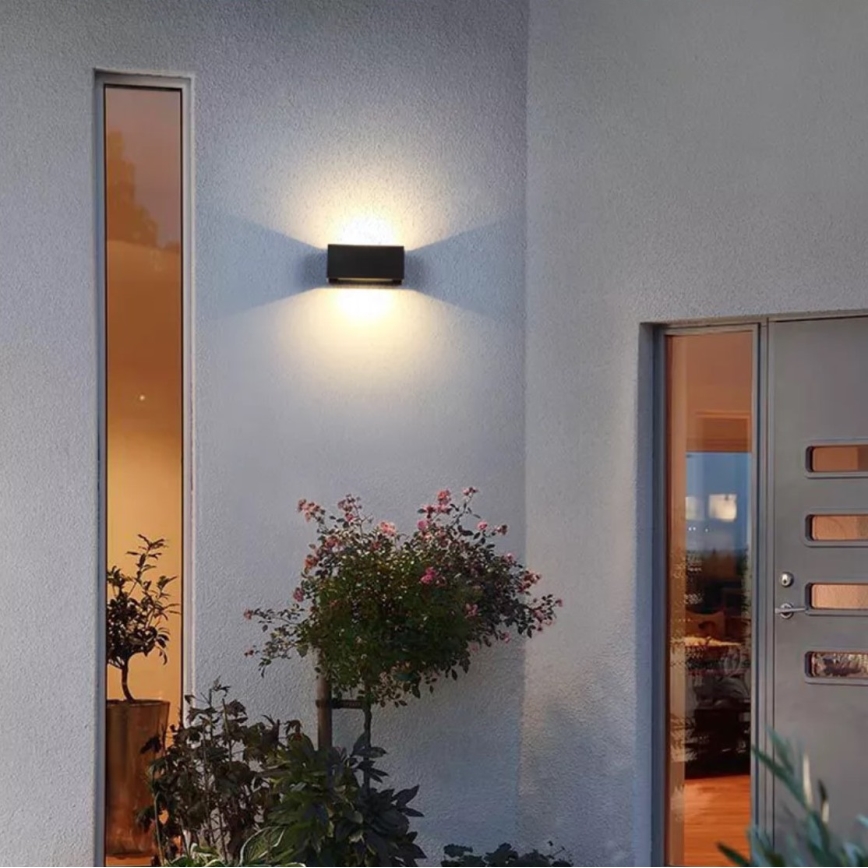 LED Επιτοίχιο φωτιστικό εξωτερικού χώρου LED/12W/230V IP54 μαύρο