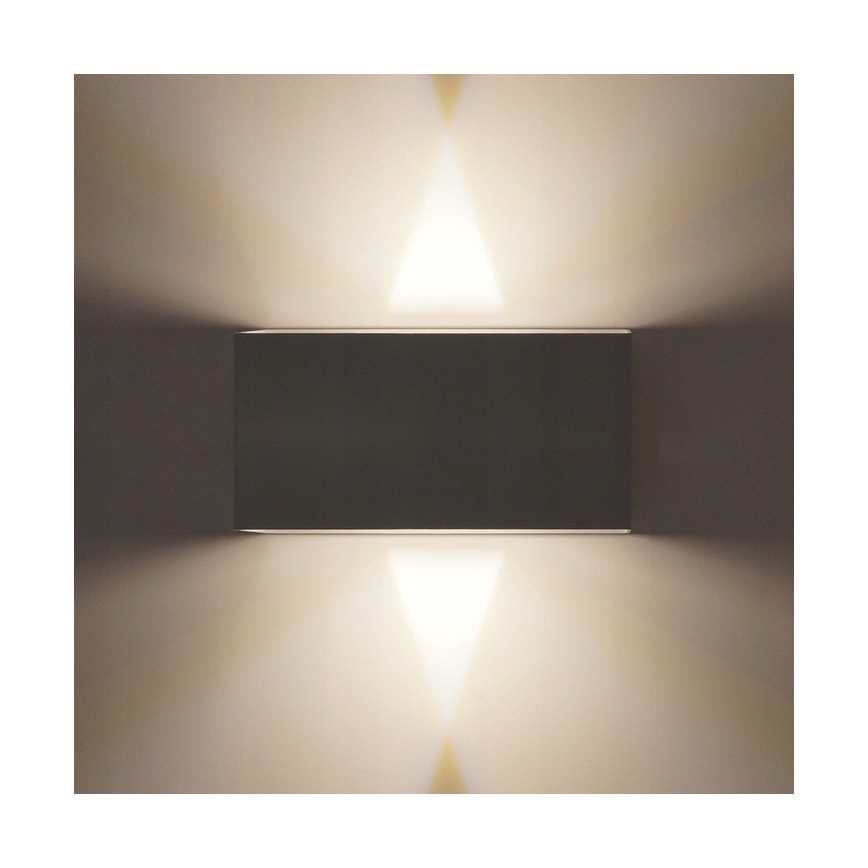 LED Επιτοίχιο φωτιστικό εξωτερικού χώρου LED/12W/230V IP54 μαύρο