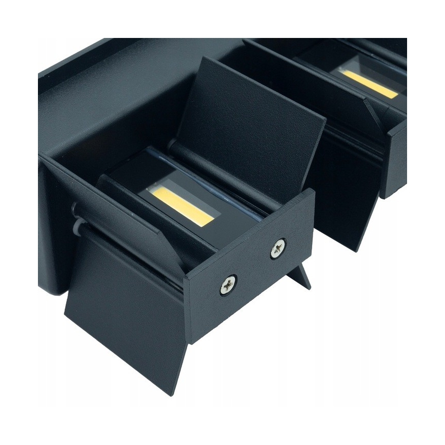 LED Επιτοίχιο φωτιστικό εξωτερικού χώρου LED/12W/230V IP54 μαύρο