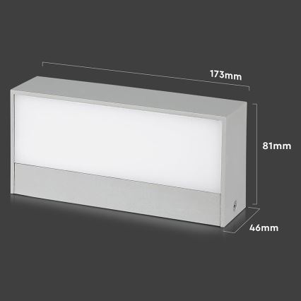 LED Επιτοίχιο φωτιστικό εξωτερικού χώρου LED/9W/230V 4000K IP65