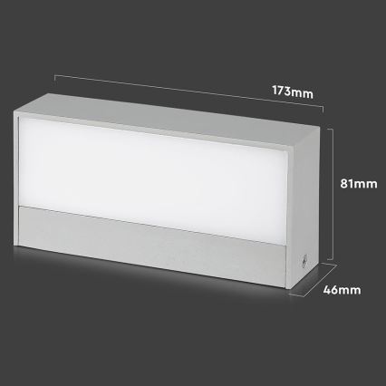 LED Επιτοίχιο φωτιστικό εξωτερικού χώρου LED/9W/230V 6500K IP65