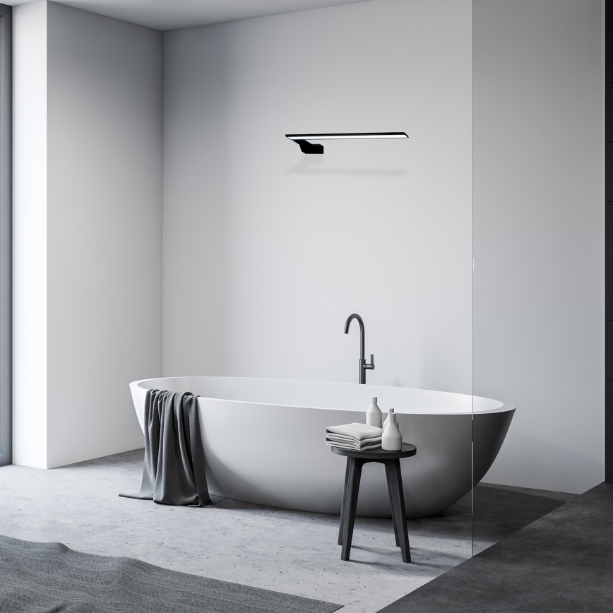 LED Επιτοίχιο φωτιστικό μπάνιου SHINE LED/11W/230V 45 cm IP44 μαύρο