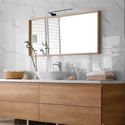 LED Επιτοίχιο φωτιστικό μπάνιου SHINE LED/11W/230V 45 cm IP44 μαύρο