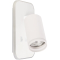 LED επιτοίχιο φωτιστικό σποτ PIPE 1xGU10/10W/230V + LED/6W λευκό