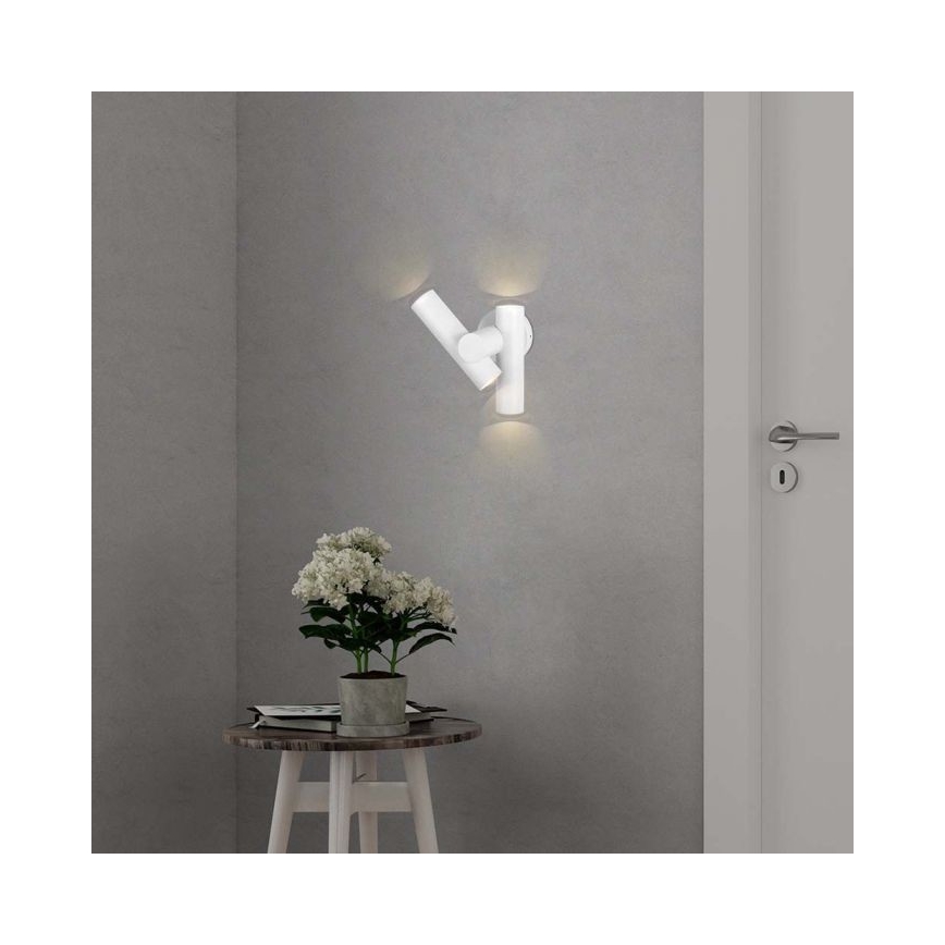 LED Εξωτερικού χώρου wall flexible φωτιστικό σποτ 2xLED/3W/230V 3000K IP44 λευκό