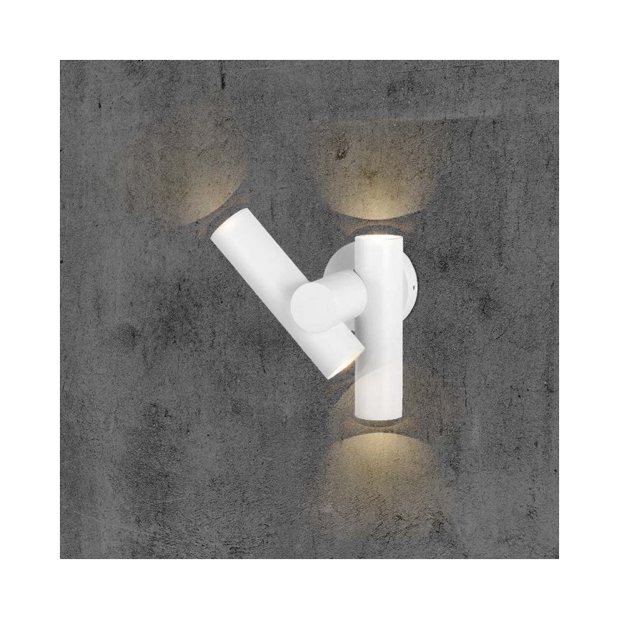 LED Εξωτερικού χώρου wall flexible φωτιστικό σποτ 2xLED/3W/230V 3000K IP44 λευκό