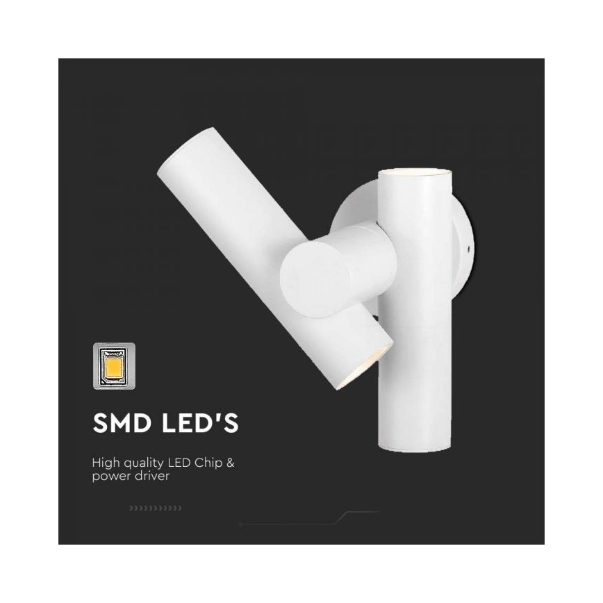 LED Εξωτερικού χώρου wall flexible φωτιστικό σποτ 2xLED/3W/230V 3000K IP44 λευκό