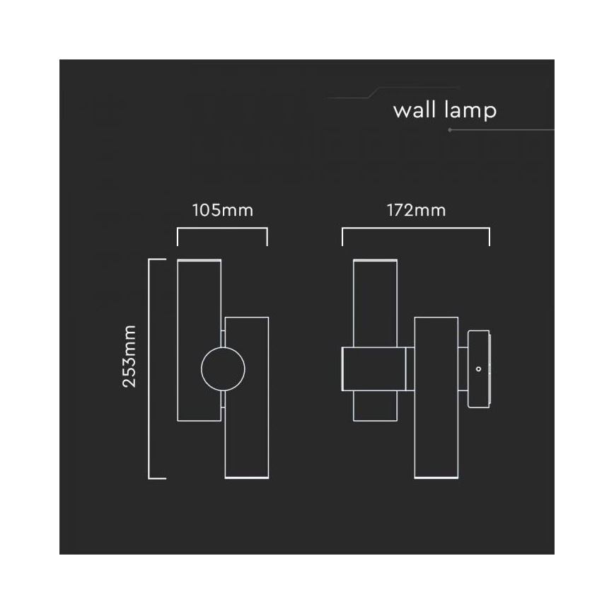 LED Εξωτερικού χώρου wall flexible φωτιστικό σποτ 2xLED/3W/230V 3000K IP44 λευκό