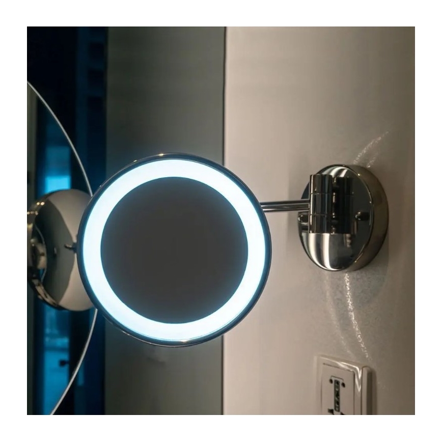 LED Επιτοίχιος καθρέφτης μακιγιάζ LED/3W/6V IP44
