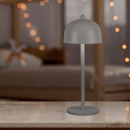 LED Επιτραπέζιο Φωτιστικό Αφής με Ρύθμιση Φωτεινότητας, Επαναφορτιζόμενο LED/1W/5V 3000-6000K 1800 mAh Γκρι