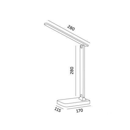 LED Ρυθμιζόμενο Επιτραπέζιο Φωτιστικό NOBLITE N LED/7W/230V 3000/4000/6500K λευκό