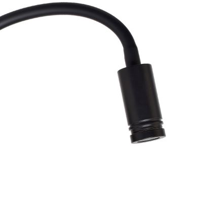 Ευέλικτο επιτοίχιο φωτιστικό LED BASE 1xLED/8W+1xLED/2W/230V μαύρο/ασημί