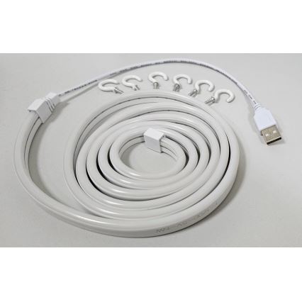LED Εύκαμπτη ταινία NEON LED/5V USB 1,8 m λευκό