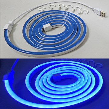 LED Εύκαμπτη ταινία NEON LED/5V USB 1,8 m μπλε