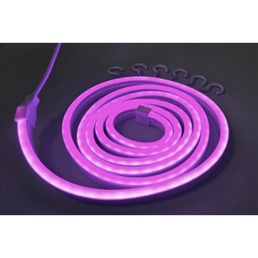 LED Εύκαμπτη ταινία NEON LED/5V USB 1,8 m μωβ