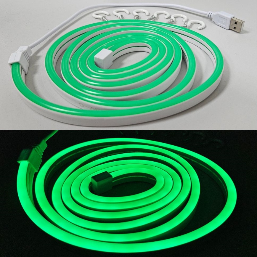 LED Εύκαμπτη ταινία NEON LED/5V USB 1,8 m πράσινο