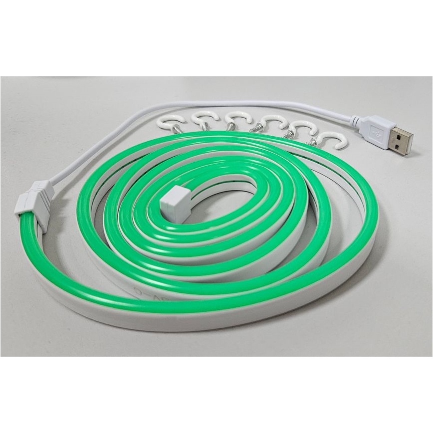LED Εύκαμπτη ταινία NEON LED/5V USB 1,8 m πράσινο