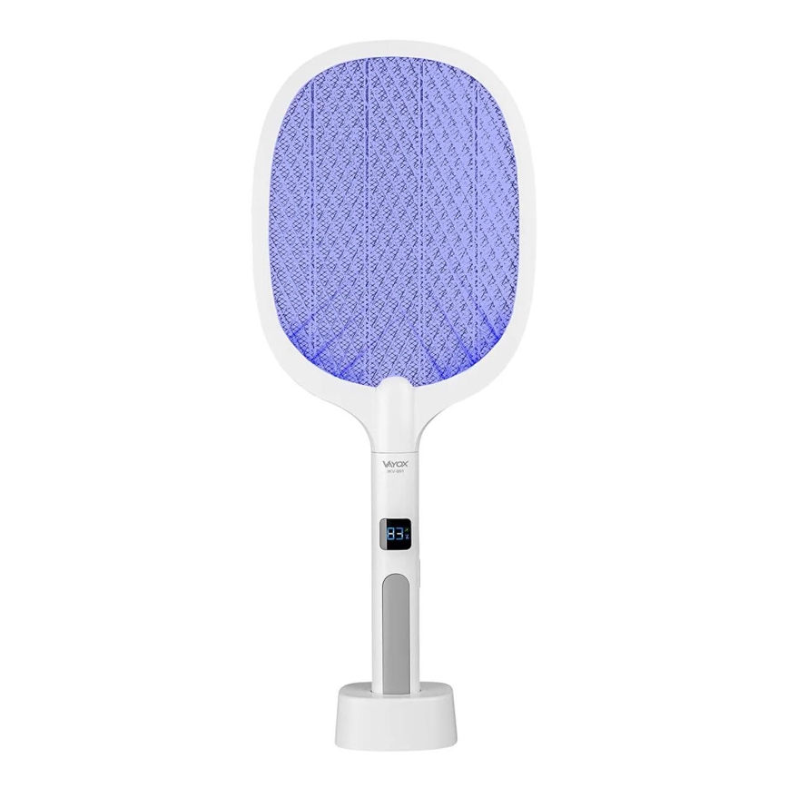 LED Ηλεκτρική παγίδα εντόμων 2 σε 1 με οθόνη LCD 1200 mAh/5V λευκό