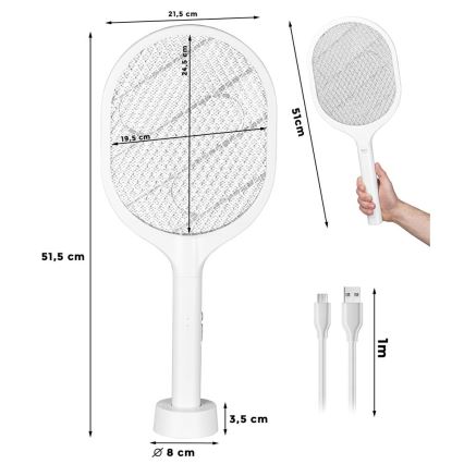 LED Ηλεκτρική παγίδα εντόμων 2 σε 1 800 mAh/5V