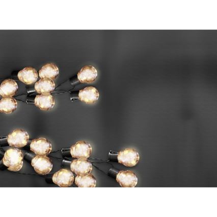 LED Ηλιακά διακοσμητικά λαμπάκια LED/1,2V 300 mAh 3,8 m IP44