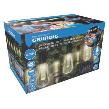 Ηλιακή αλυσίδα LED 3,35μ 10xLED/1,2V 600 mAh