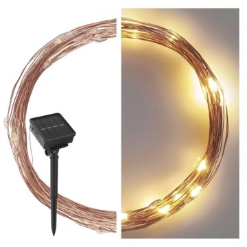 LED Ηλιακή αλυσίδα LED/2,4W/1,2V 1xAA 15 μ IP44 3000K 600 mAh