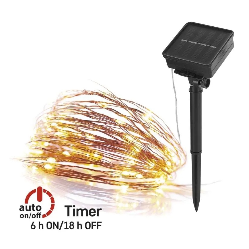 LED Ηλιακή αλυσίδα LED/2,4W/1,2V 1xAA 15 μ IP44 3000K 600 mAh
