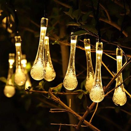 Ηλιακή αλυσίδα LED με αισθητήρα λυκόφωτος 20xLED/0,72W/1,2V 600 mAh 4,7μ IP44