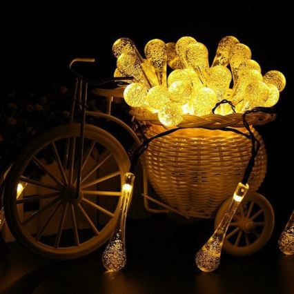 Ηλιακή αλυσίδα LED με αισθητήρα λυκόφωτος 20xLED/0,72W/1,2V 600 mAh 4,7μ IP44