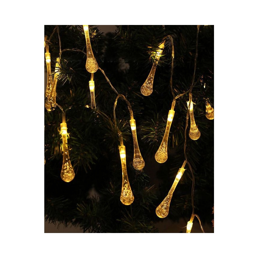 Ηλιακή αλυσίδα LED με αισθητήρα λυκόφωτος 20xLED/0,72W/1,2V 600 mAh 4,7μ IP44