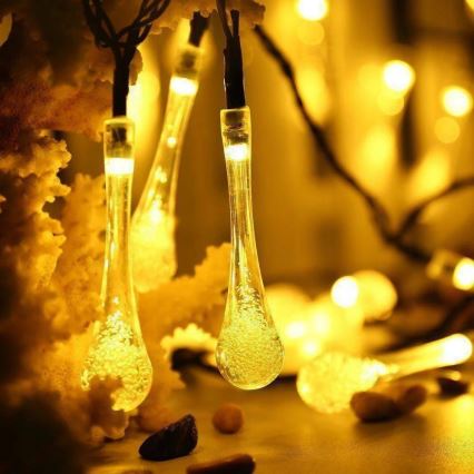 Ηλιακή αλυσίδα LED με αισθητήρα λυκόφωτος 20xLED/0,72W/1,2V 600 mAh 4,7μ IP44