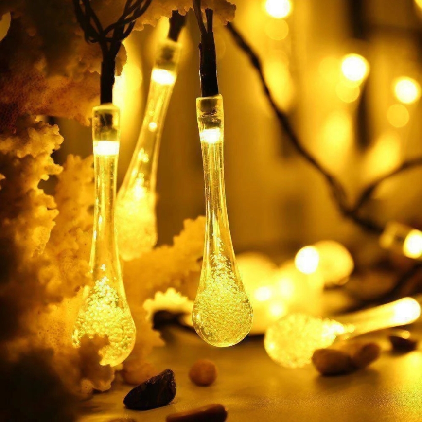 LED ηλιακή γιρλάντα με αισθητήρα λυκόφωτος 20xLED/0,72W/1,2V 600 mAh 4,7m IP44