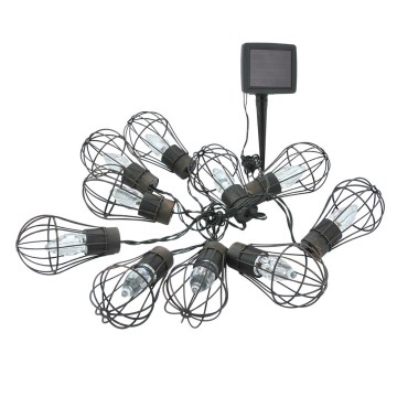 LED Ηλιακή εξωτερική γιρλάντα 10xLED/1,2V 300 mAh 3,8 m IP44