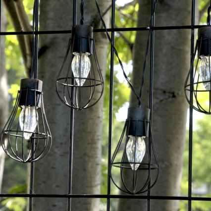 LED Ηλιακή εξωτερική γιρλάντα 10xLED/1,2V 300 mAh 3,8 m IP44