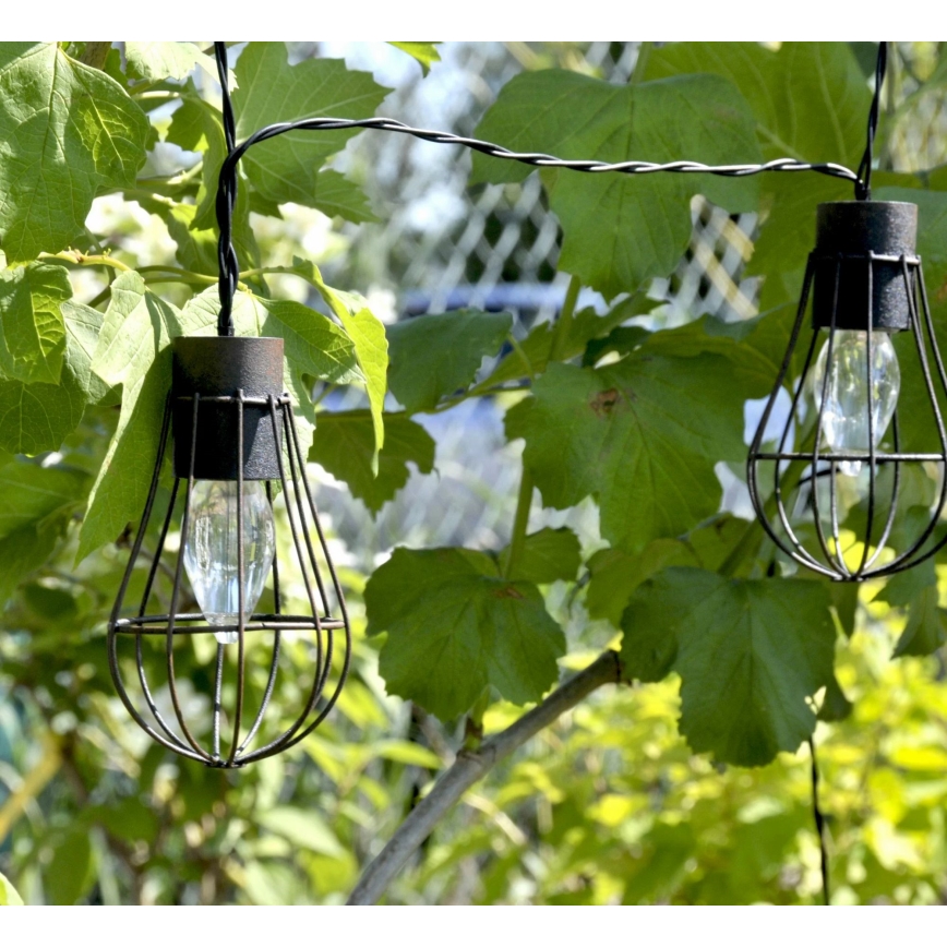 LED Ηλιακή εξωτερική γιρλάντα 10xLED/1,2V 300 mAh 3,8 m IP44