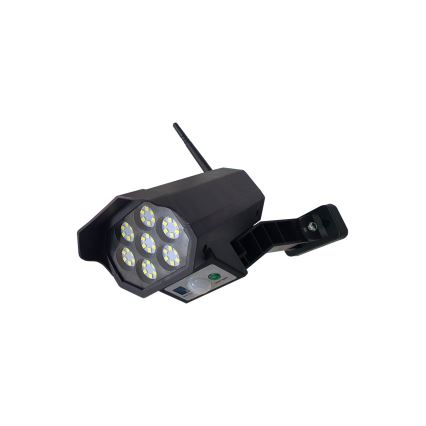 LED Ηλιακή ψεύτικη κάμερα ασφαλείας με αισθητήρα LED/3,7V 1200 mAh IP44 μαύρη + τηλεχειριστήριο