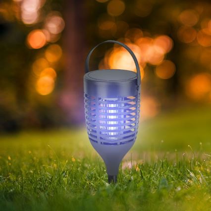 LED Ηλιακό εντομοκτόνο 3σε1 LED/1,3W/3,7V IP24 20 ματ