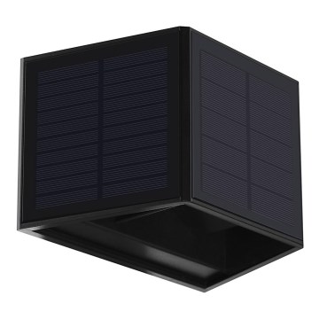 LED Ηλιακό Επιτοίχιο Φωτιστικό WINGS LED/2W/1300 mAh 3,7V 6000K IP54 μαύρο