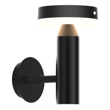 LED Ηλιακό Επιτοίχιο Φωτιστικό με Αισθητήρα GWINEA LED/4,5W/3,7V 2000 mAh IP44 μαύρο