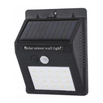 LED ηλιακό επιτοίχιο φωτιστικό με αισθητήρα LED/0,55W/3,7V 1200 mAh IP65