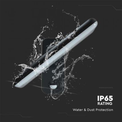 LED Ηλιακό Επιτοίχιο Φωτιστικό με Αισθητήρα LED/15W/3,2V 4000K/6000K IP65 6000 mAh μαύρο