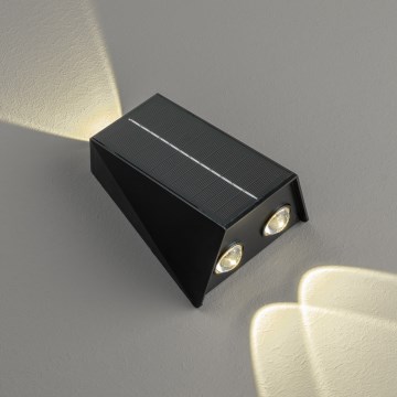LED Ηλιακό Επιτοίχιο Φωτιστικό με Αισθητήρα LED/2W/5V IP54 1300 mAh