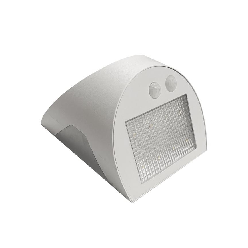 Ηλιακό LED επιτοίχιο φωτιστικό με αισθητήρα LED/3W/3,7V 3000/4000K 1200 mAh IP54 λευκό