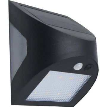 LED ηλιακό επιτοίχιο φωτιστικό με αισθητήρα LED/3W/3,7V 3000/4000K 1200 mAh IP54 μαύρο