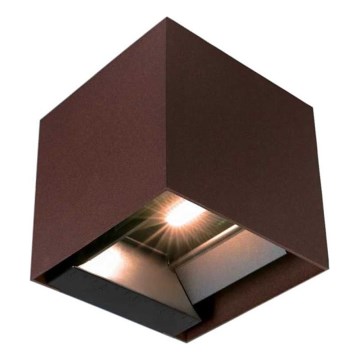 LED Ηλιακό Επιτοίχιο Φωτιστικό με Αισθητήρα LED/9W/3,7V 3000/4000/5000K 2600 mAh IP65 καφέ