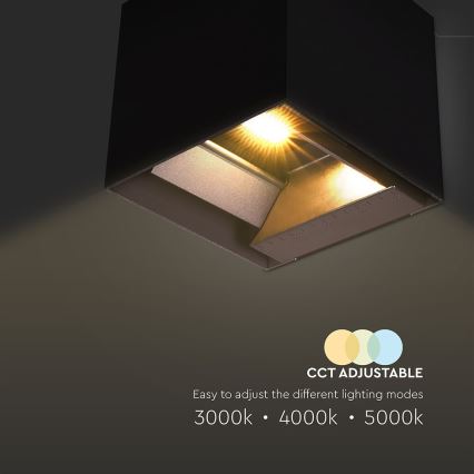 LED Ηλιακό Επιτοίχιο Φωτιστικό με Αισθητήρα LED/9W/3,7V 3000/4000/5000K 2600 mAh IP65 μαύρο