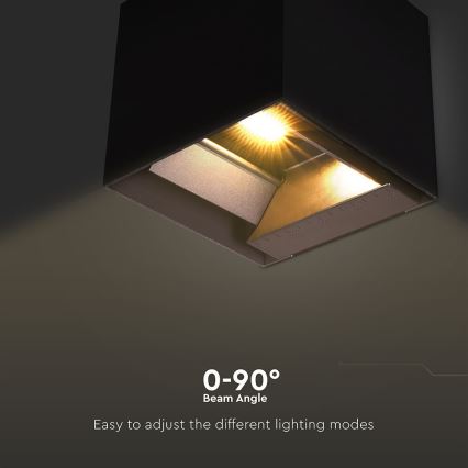 LED Ηλιακό Επιτοίχιο Φωτιστικό με Αισθητήρα LED/9W/3,7V 3000/4000/5000K 2600 mAh IP65 μαύρο