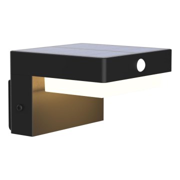 LED Ηλιακό Επιτοίχιο Φωτιστικό με Αισθητήρα MALI LED/4,5W/3,7V 2000 mAh IP44 μαύρο