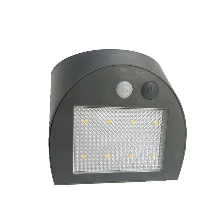 Επιτοίχιο ηλιακό φωτιστικό LED με αισθητήρα LED/3W/3,7V 3000/4000K 1200 mAh IP54 ανθρακί